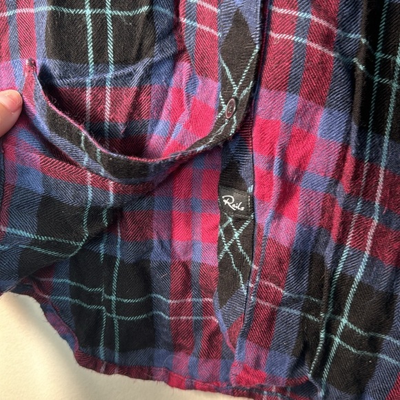 Pink and Black Rails Lightweight Fall Flannel Size Medium - Picture 4 of 6